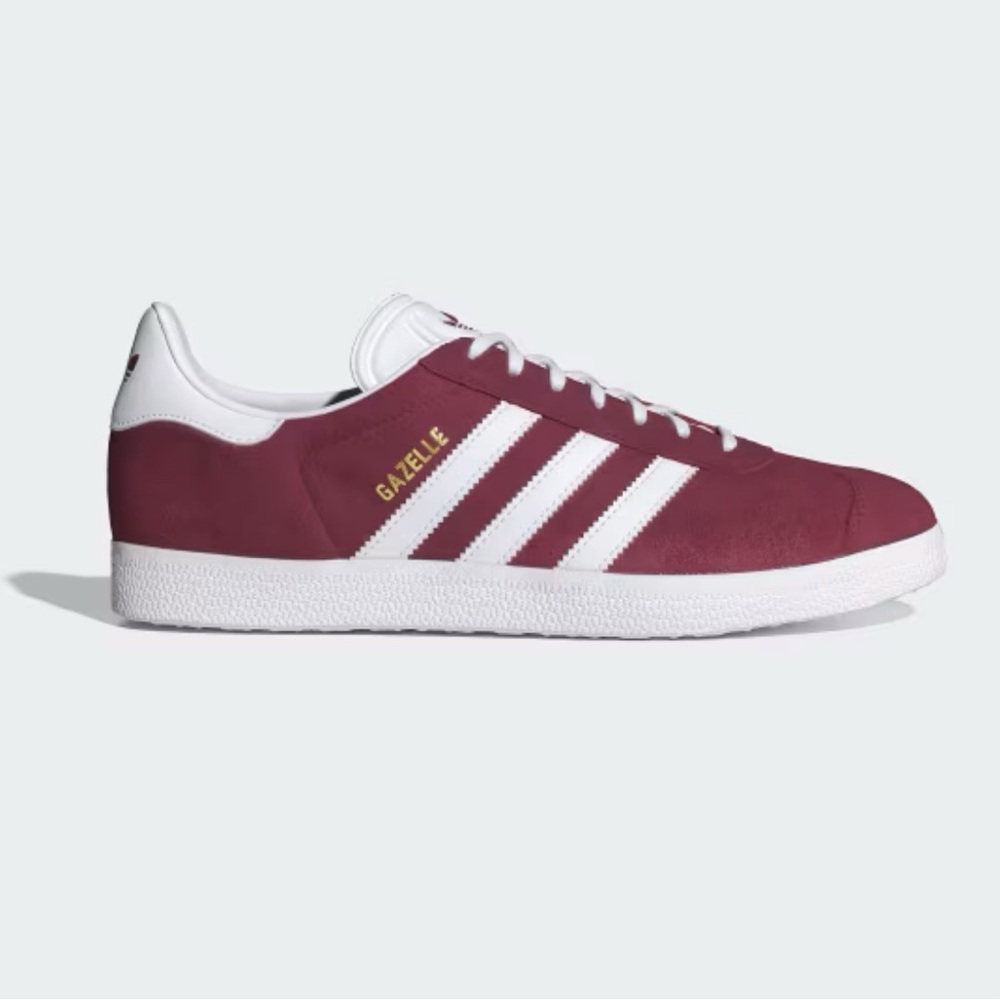 Adidas Gazelle Maroon and White Sneakers Women 5.5